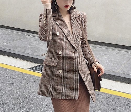 格子卡其色西装外套怎么搭配,绿格子西装外套怎么搭配好看