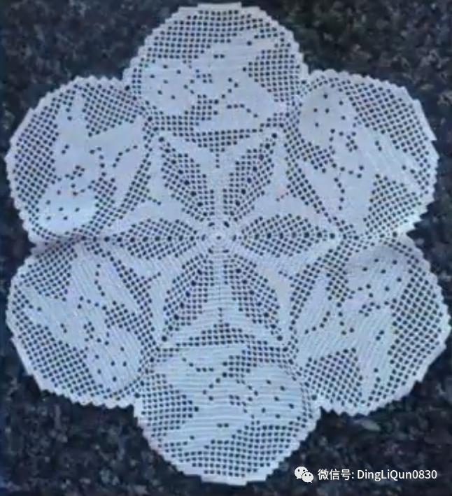 针织桌布图案大全图解,编织桌布图案花边
