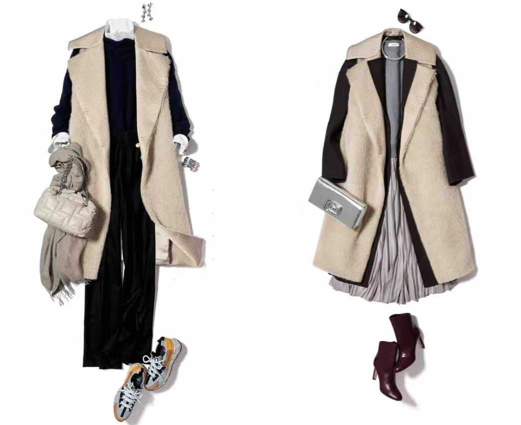 红格子大衣的穿搭技巧,穿大衣有技巧这样穿才好看