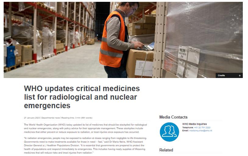 比新冠可怕的病毒出现了吗,世卫组织分享抗核药物清单