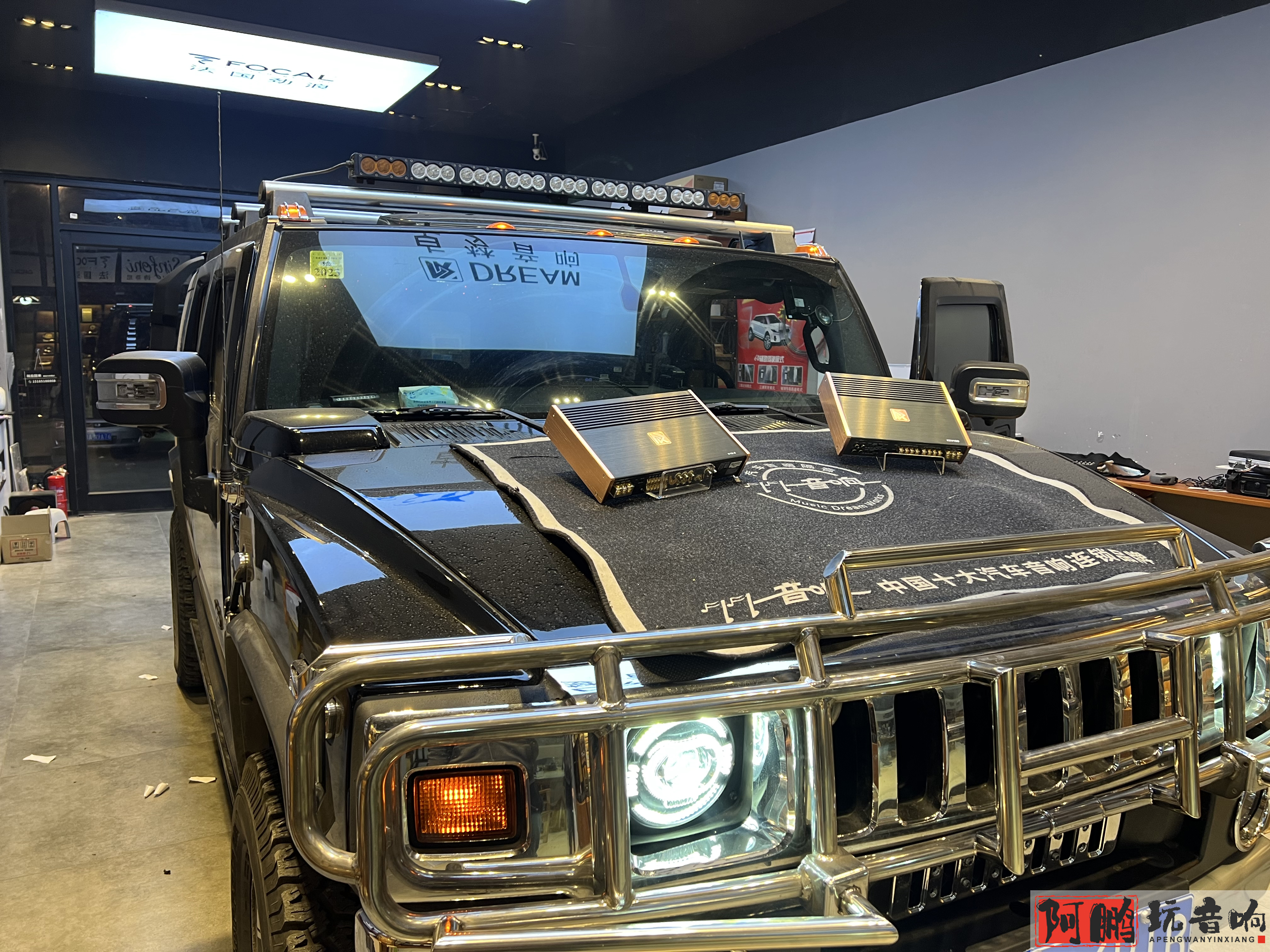 悍马h2音响效果,济南皮卡音响升级