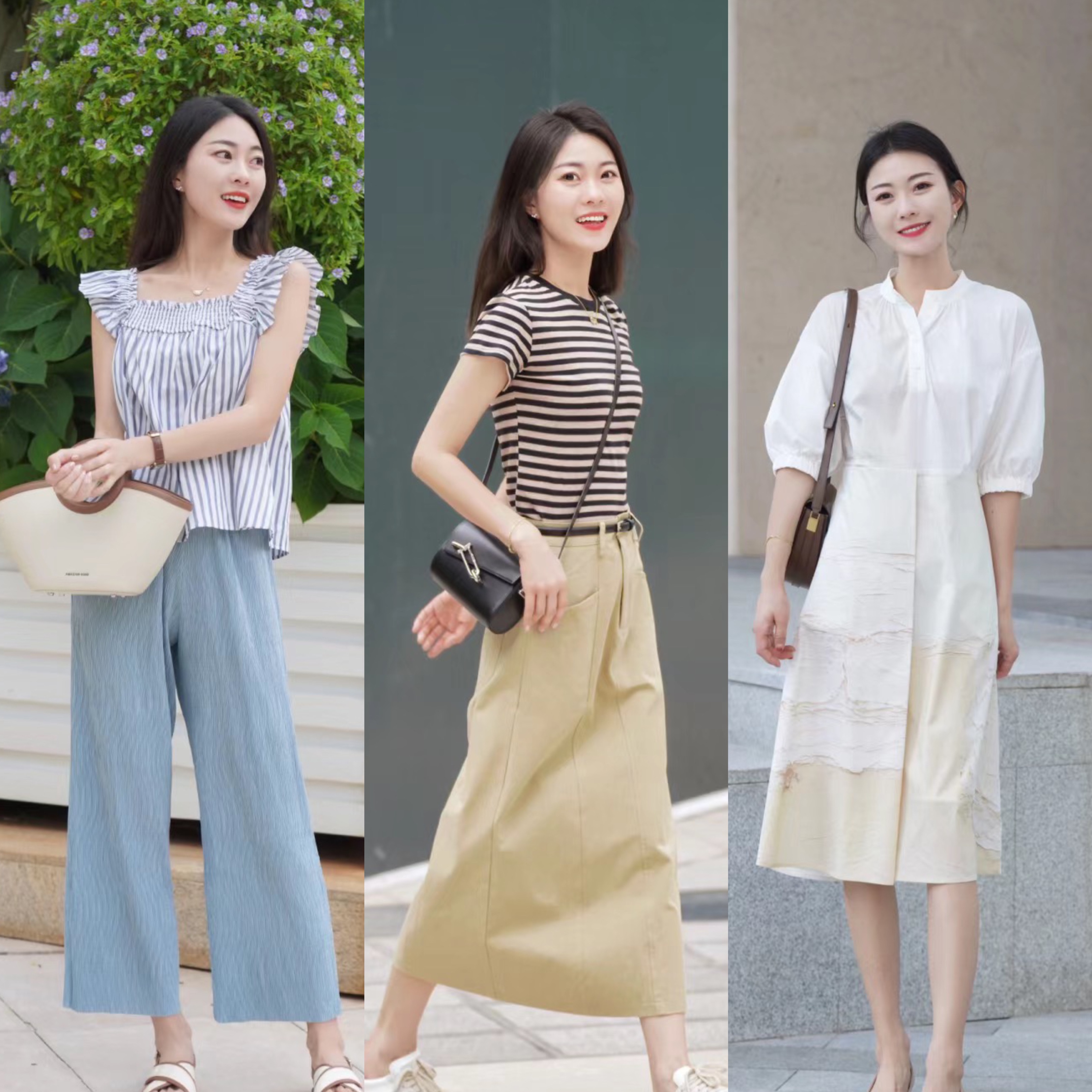 夏季清凉显瘦长裤穿搭,夏天穿的超酷的短裤穿搭