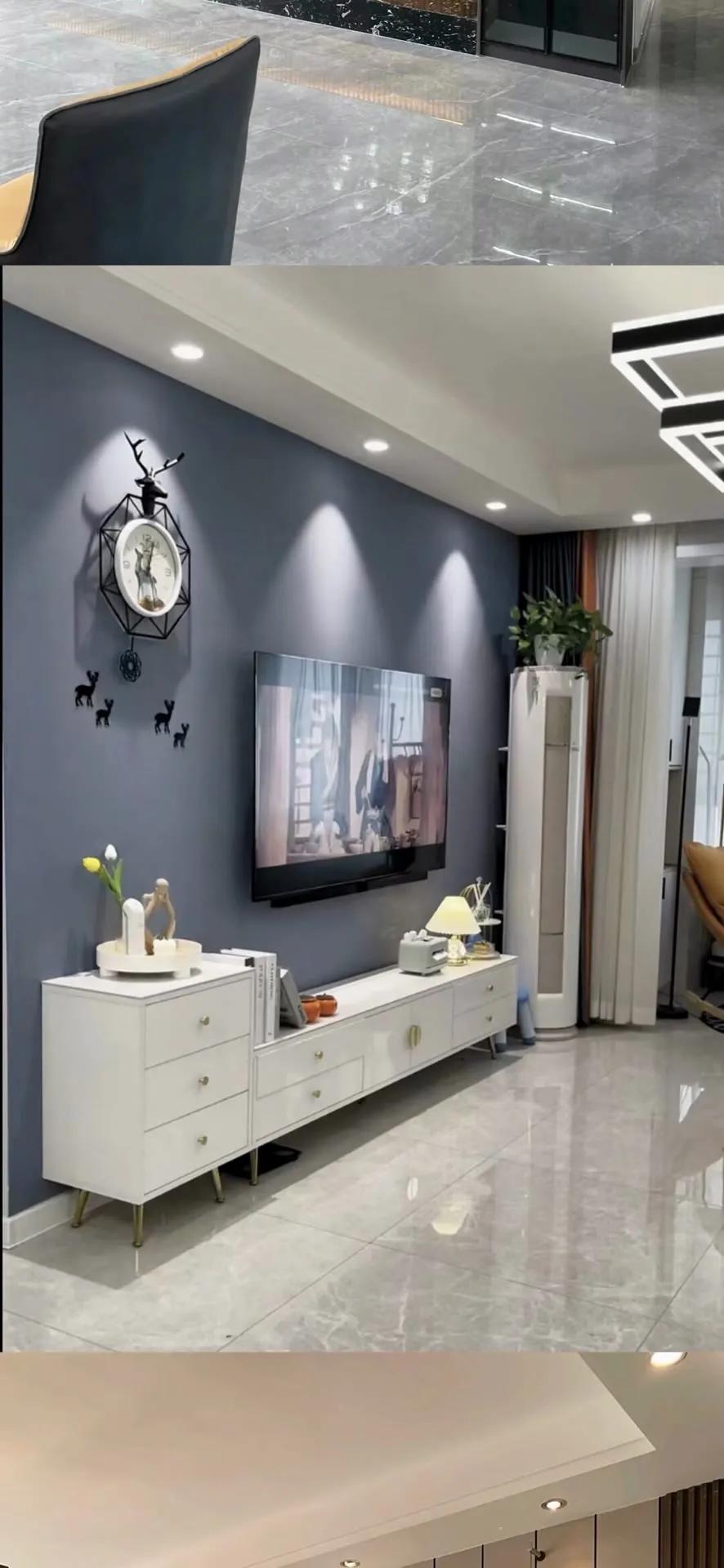 简简单单的电视墙小装饰,木饰面电视背景墙简简单单