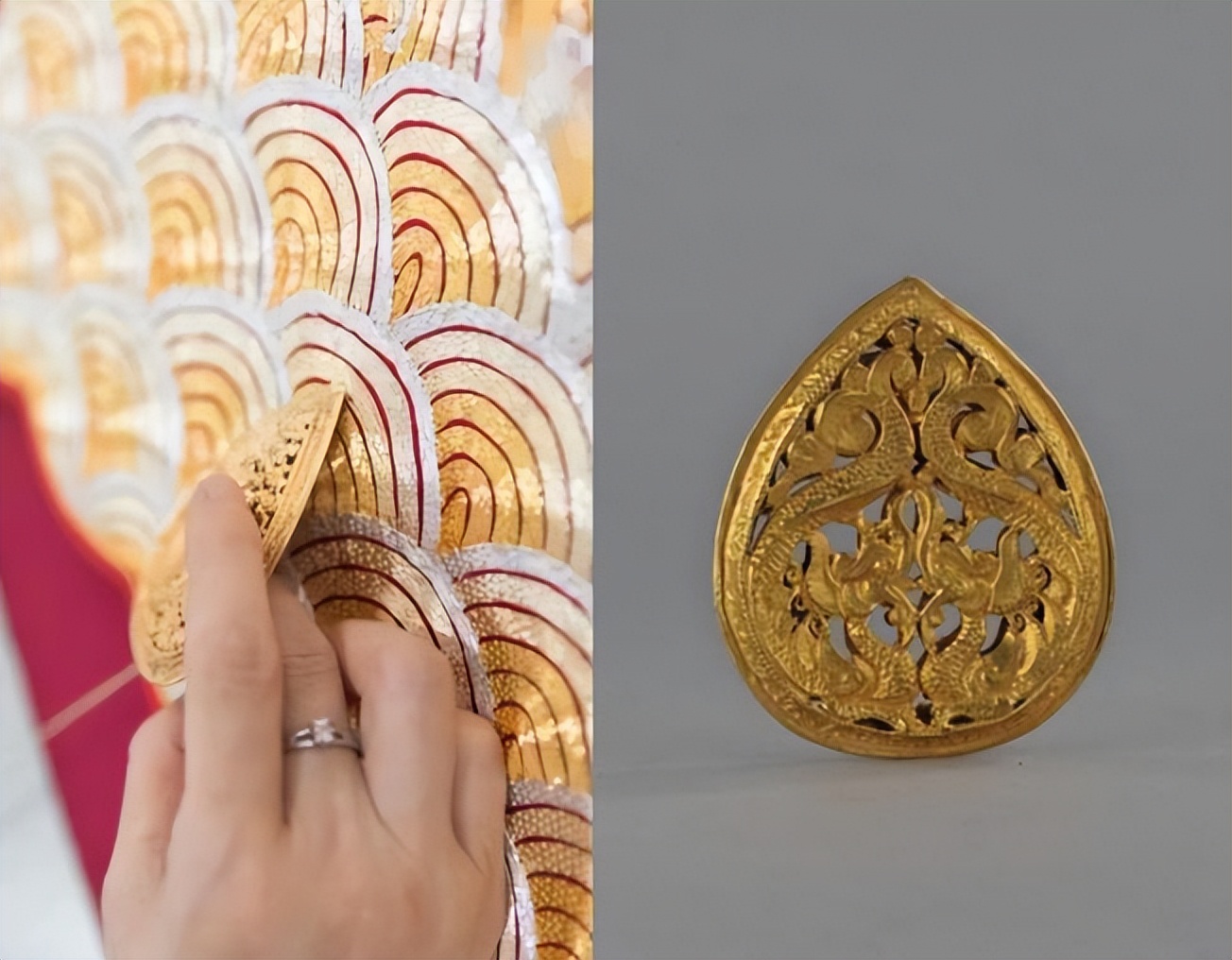 何超莲头戴皇冠走路,何超莲婚礼赌王三太太同款礼服