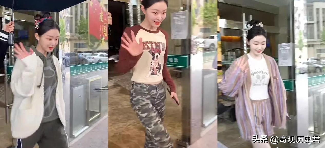 白敬亭宋轶扫楼拍照换玩偶,白敬亭穿外套抱宋轶