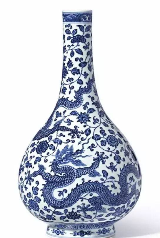 大清嘉庆香草龙纹官窑盘,清三代瓷器龙纹特征