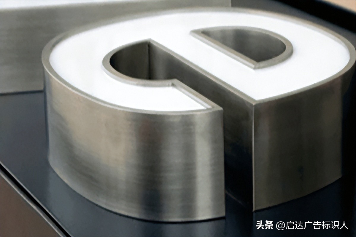 灯箱发光字设计,不锈钢无边发光字广告