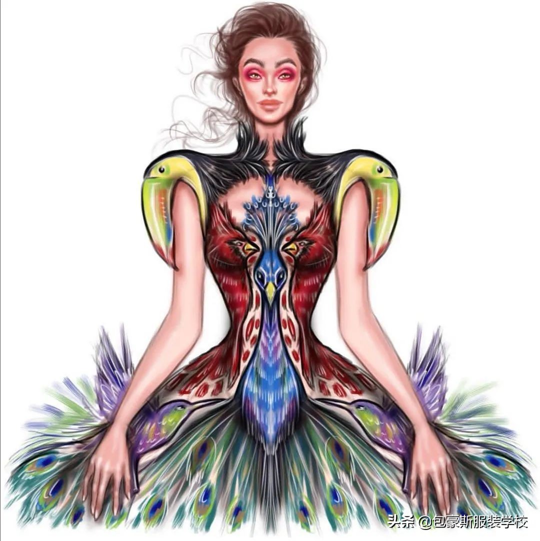 国际时尚插画师插画作品欣赏图文,创意插画古埃及