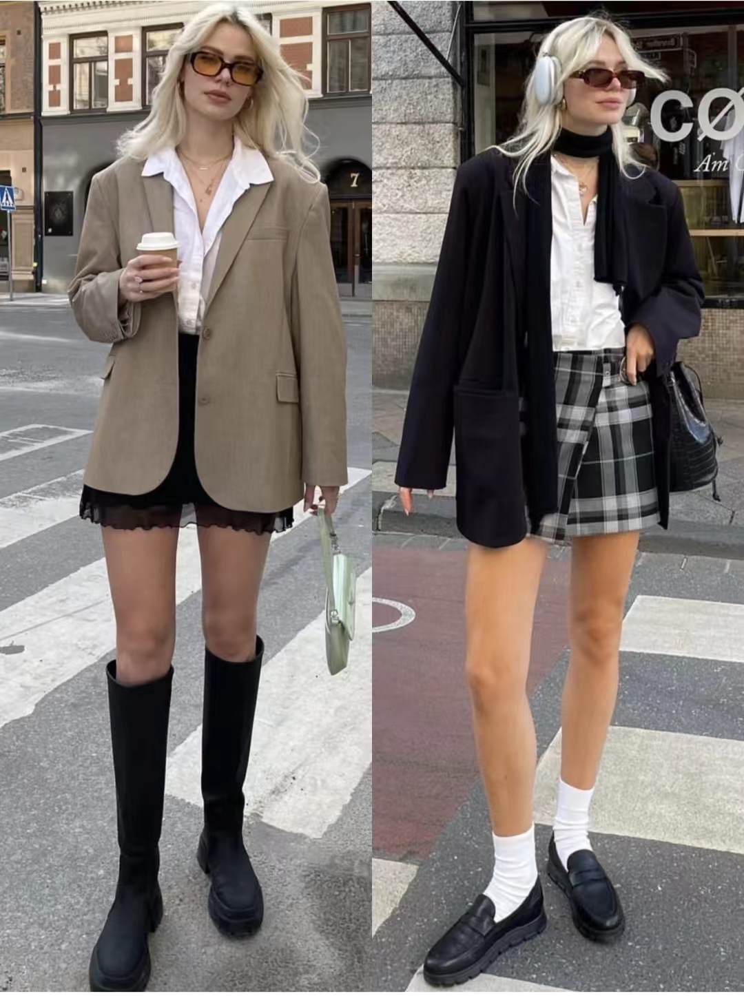 西装外套怎么搭配裙子好看气质,西装外套怎么搭配长裙子冬季
