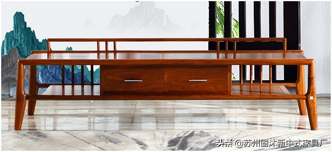 145平中式风格装修红木家具,145新中式三室二厅装修多少钱