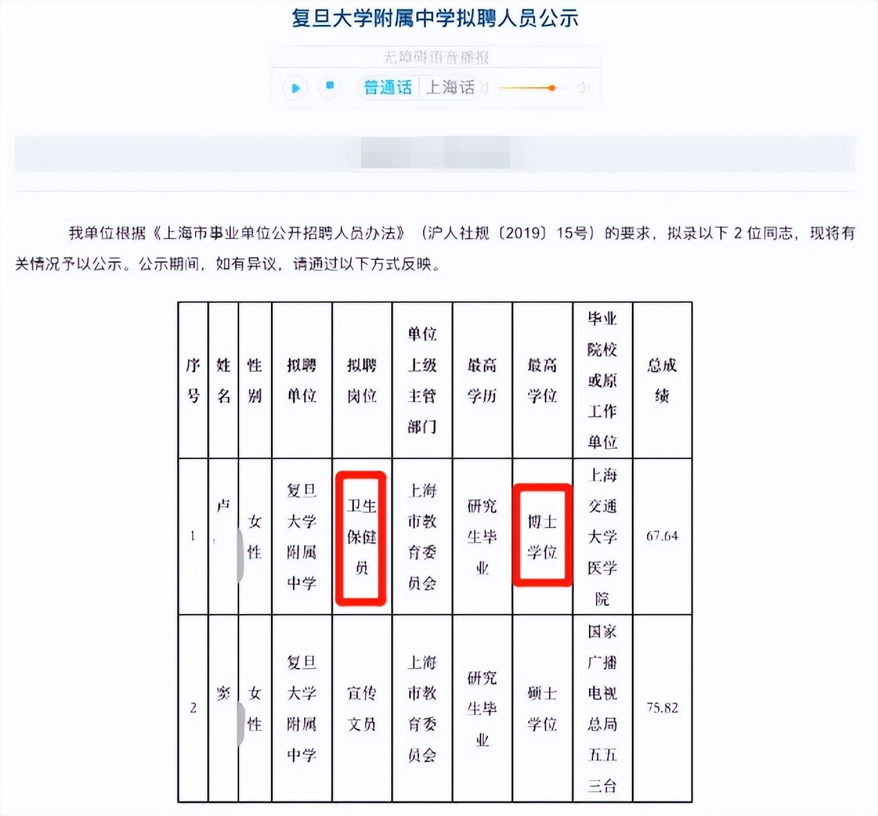 上海交大女博士应聘校医,上海交大毕业女博士