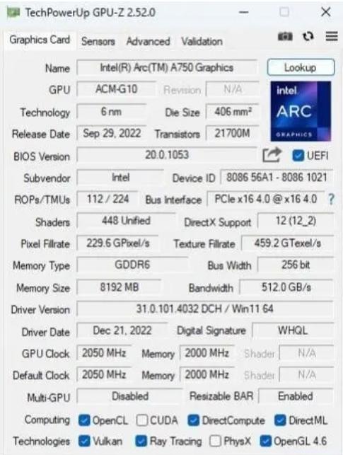 arc750显卡带光追吗,arc750显卡游戏稳定吗