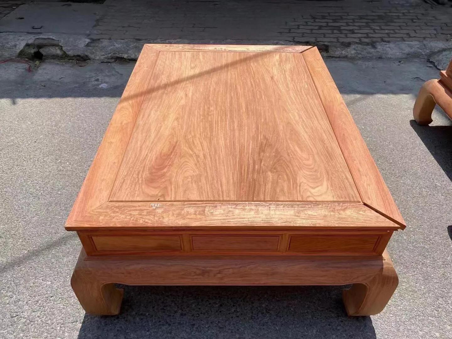 缅甸花梨新古典宽扶手沙发七件套,缅甸花梨宝座雕花沙发