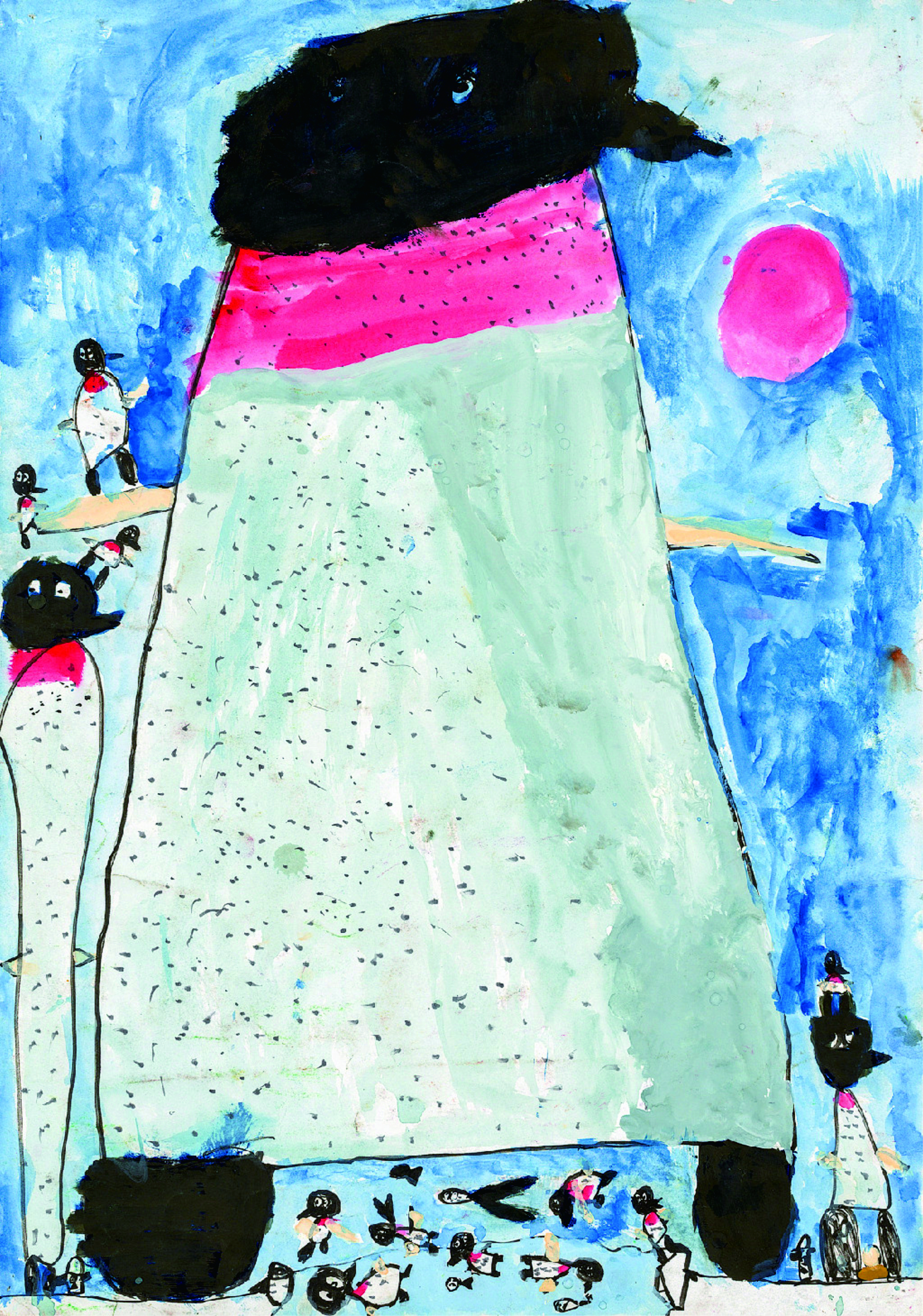 优质儿童画作品欣赏,童心绘世界阳光下成长主题绘画