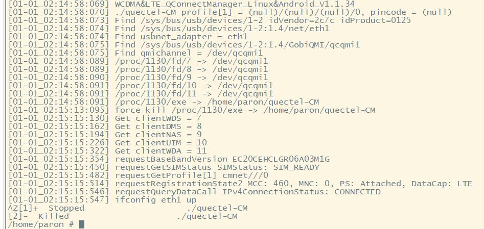 NUC980移植移远EC20驱动(GobiUSBNet)