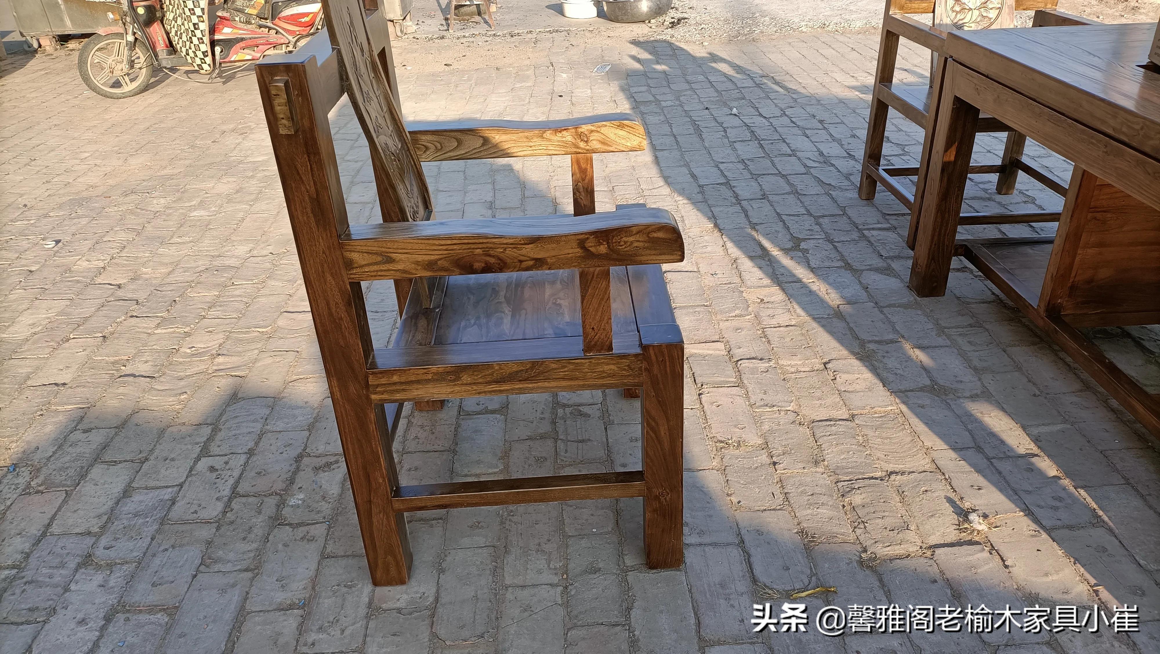 老榆木中式茶道桌价格,老榆木茶桌椅一体