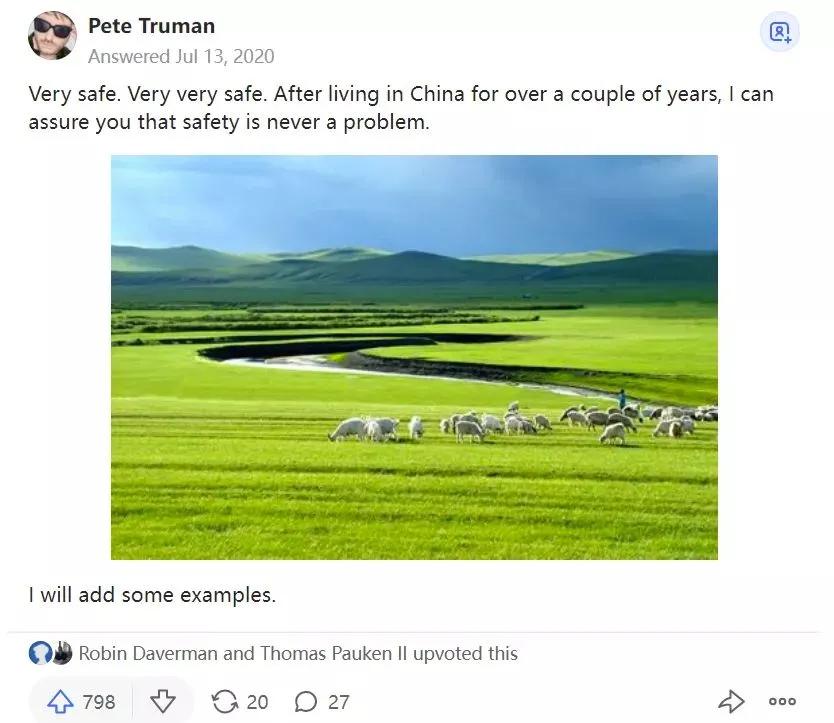 外网评论中国安全,外网外国人评论中国安全