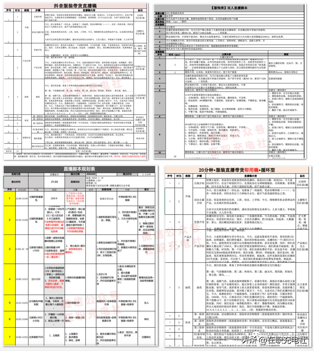 服装服饰电商直播话术脚本与服装文案（120份）