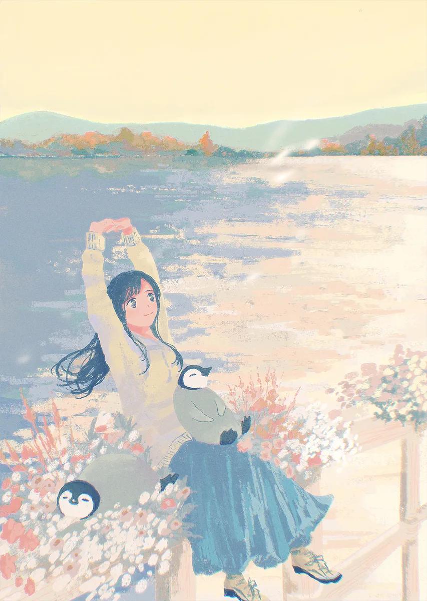 治愈风格壁纸,壁纸女生治愈可爱油画