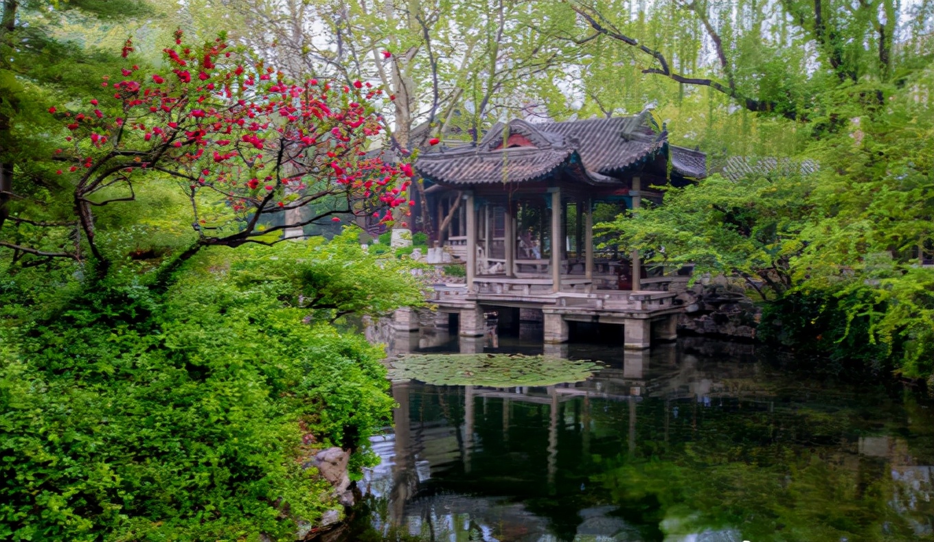 济南的深秋时节的诗情画意,春天的济南是个美丽的地方