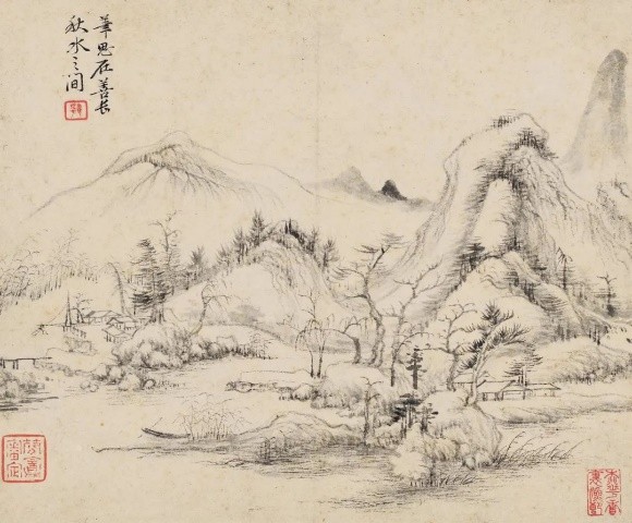 恽寿平仿古画册,恽寿平花鸟画册