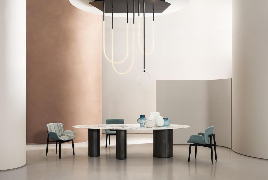 奢石餐桌别具一格,奢石餐桌大平层豪宅首选