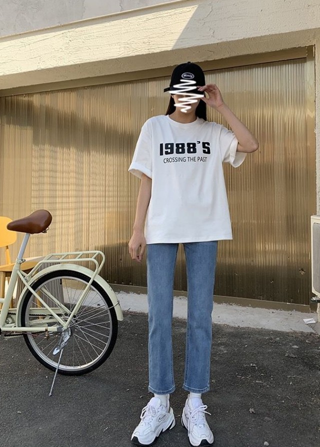 超燃炸街的白T恤牛仔裤穿搭