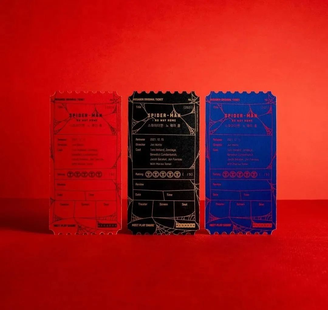 真的酸了，韩国《蜘蛛侠：英雄无归》的实体票根太好看了吧