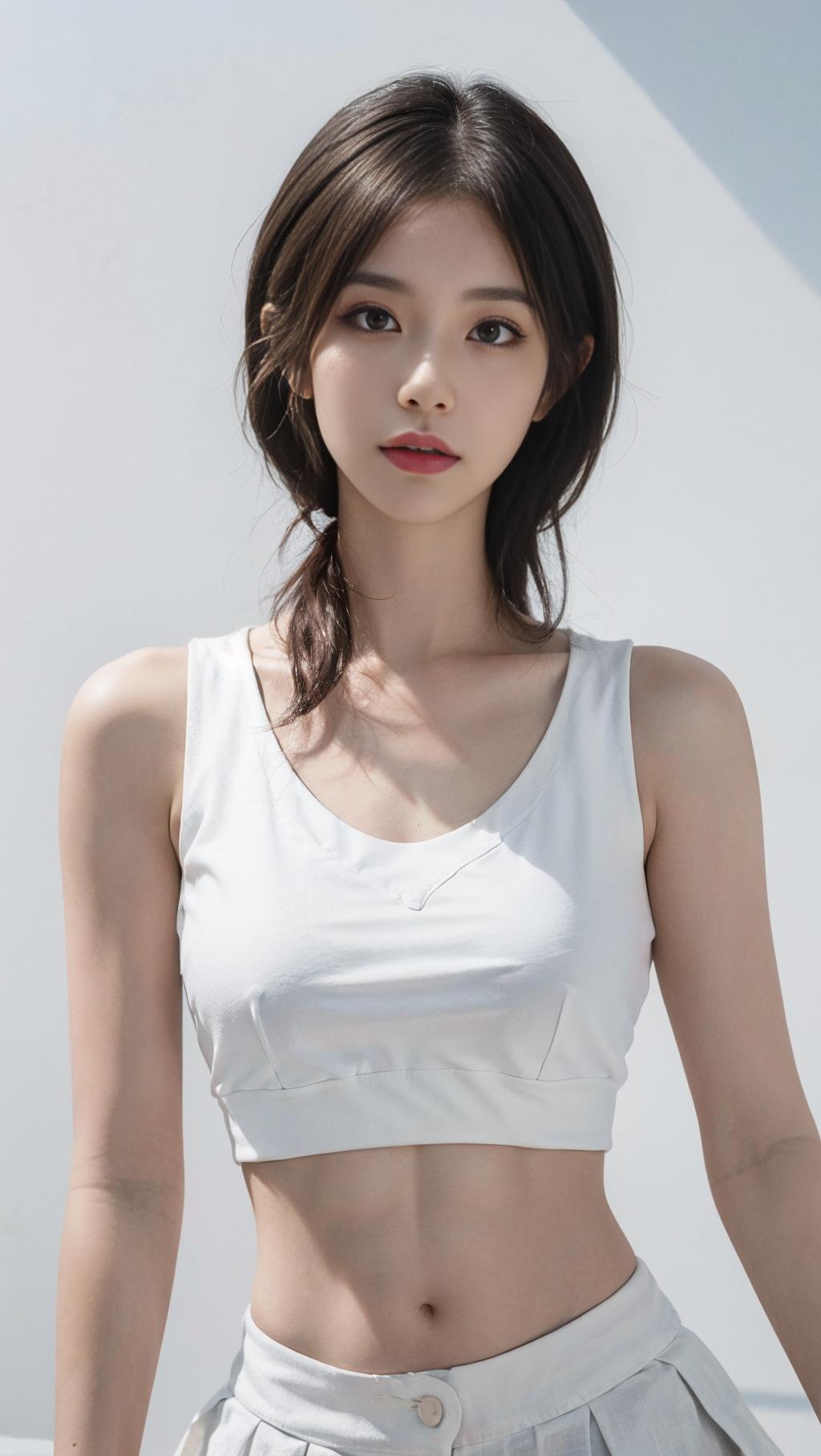 梓鸣AI绘画:你喜欢白色的套装吗?