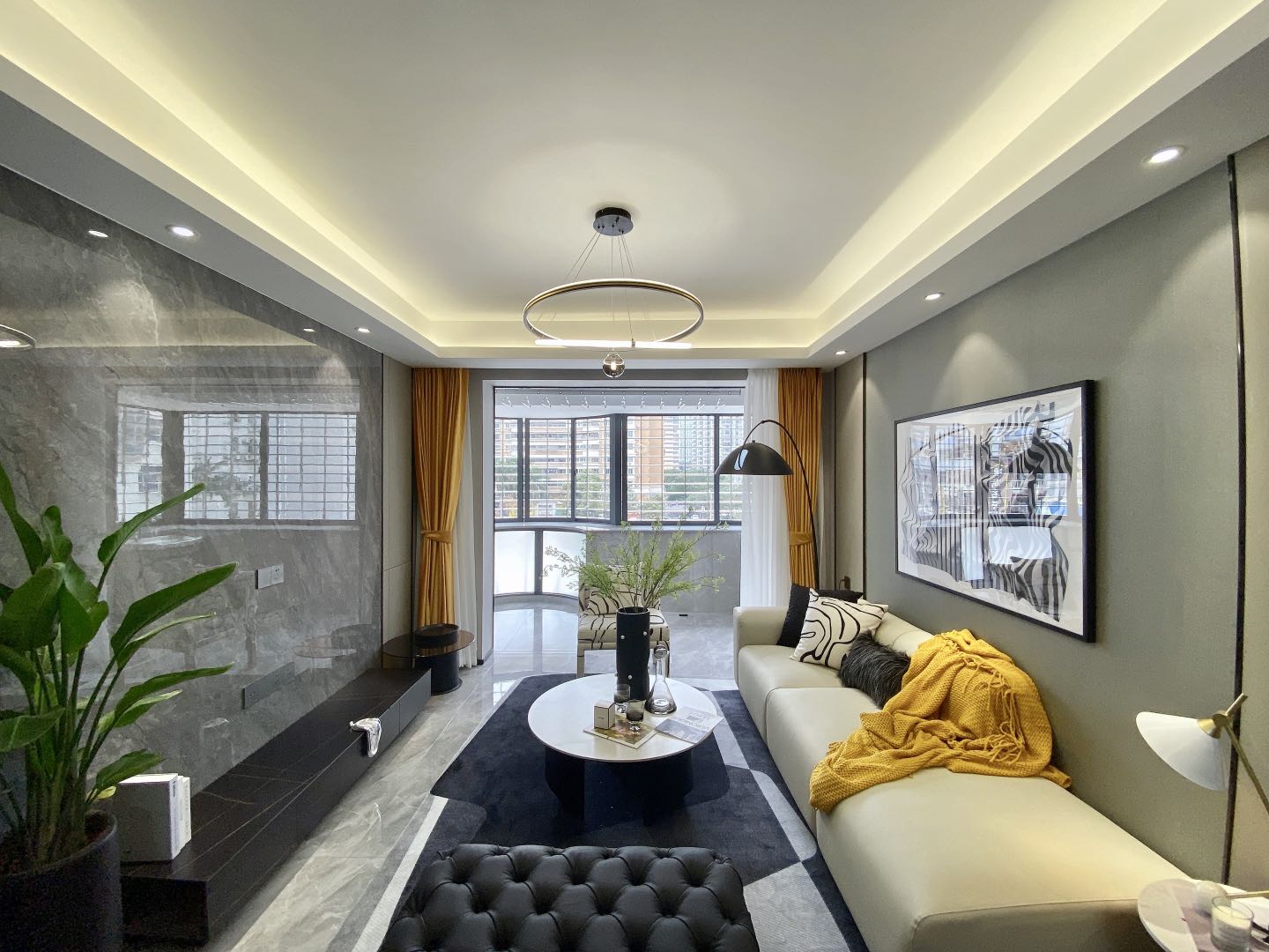 现代简约灰色系的房间搭配什么,轻奢风格全屋搭配高级灰117平