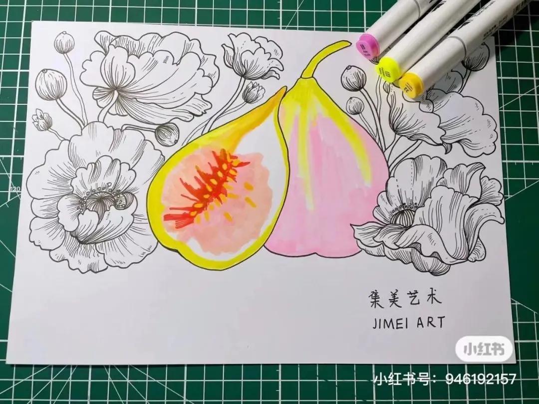 彩铅画出马克笔的效果,彩铅马克笔混合画