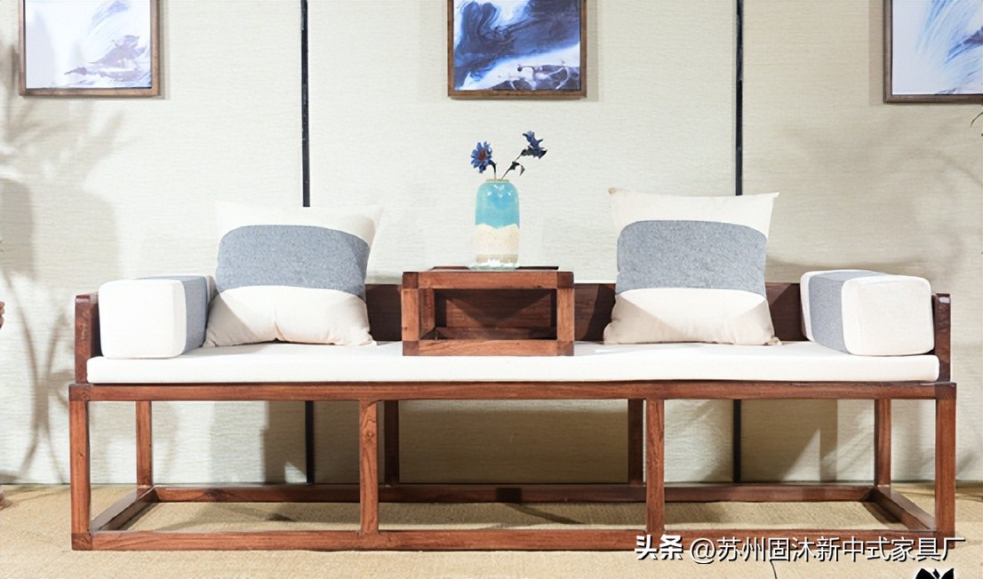 三室两厅简约风实木家具推荐,原木色简约新中式家具实景