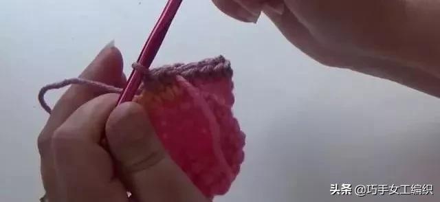 成人毛线长筒袜子的钩织教程,花边镂空蕾丝短袜防滑地板袜