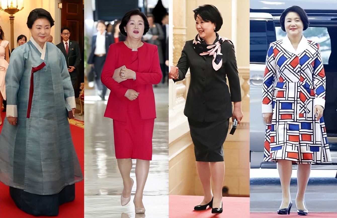 文在寅夫人奢侈品,韩国文在寅夫人42套大衣图片