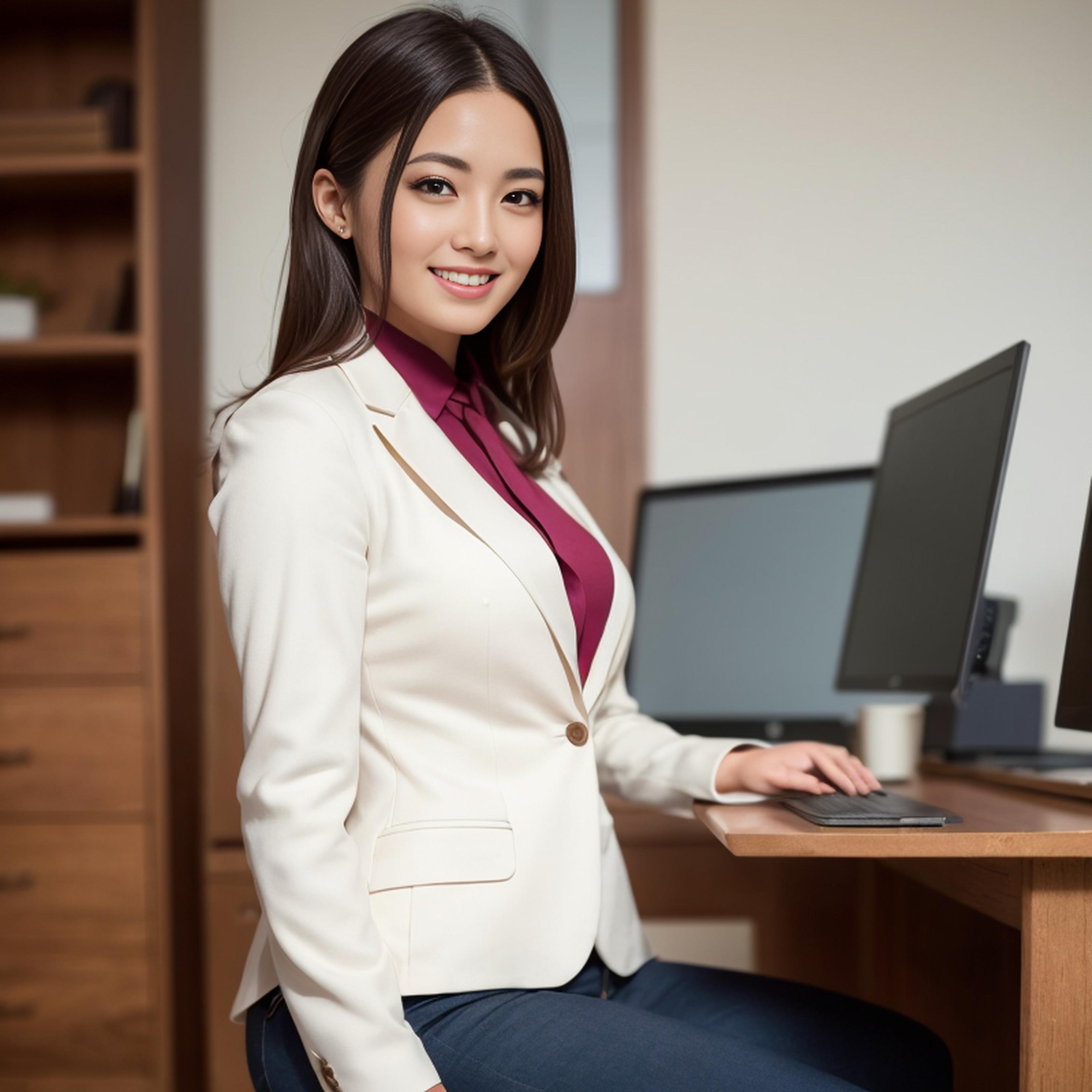 StableDiffusionAI生成的使用电脑的美女，盘点下我用过的电脑