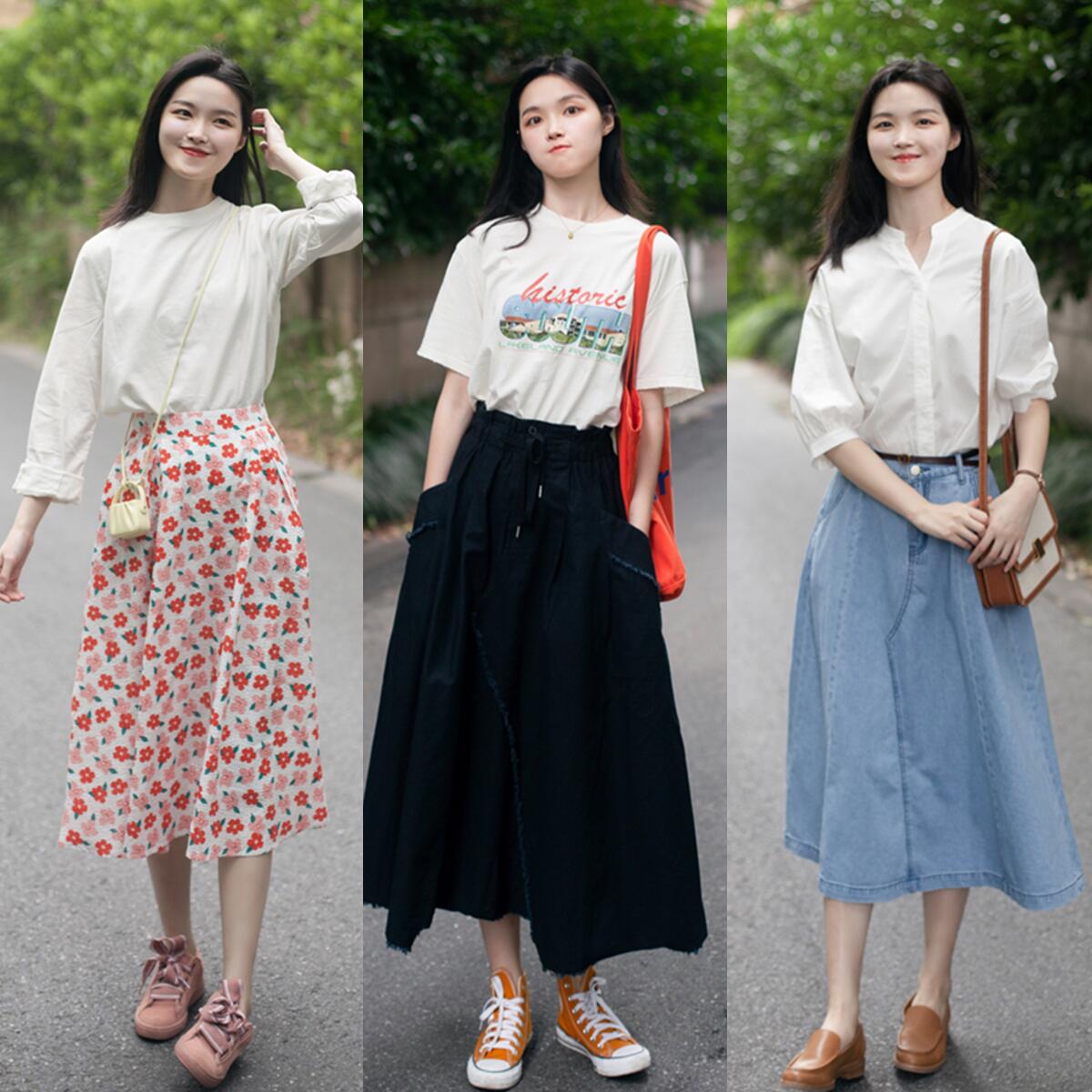 不规则半身裙搭配上衣推荐秋冬,深秋网纱半身裙怎么搭上衣