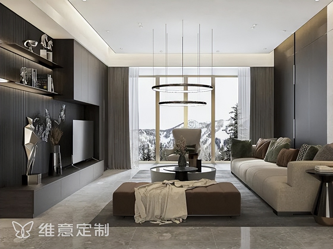 维意定制电视柜效果图,维意定制满墙电视柜