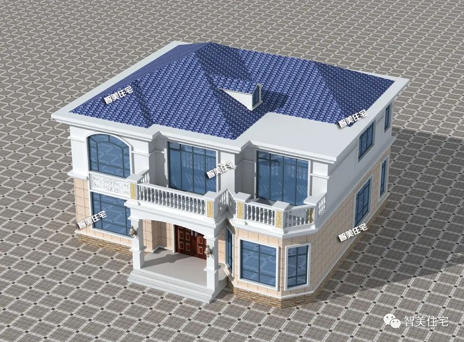 农村两层半小别墅加厨房效果图,主房无厨房