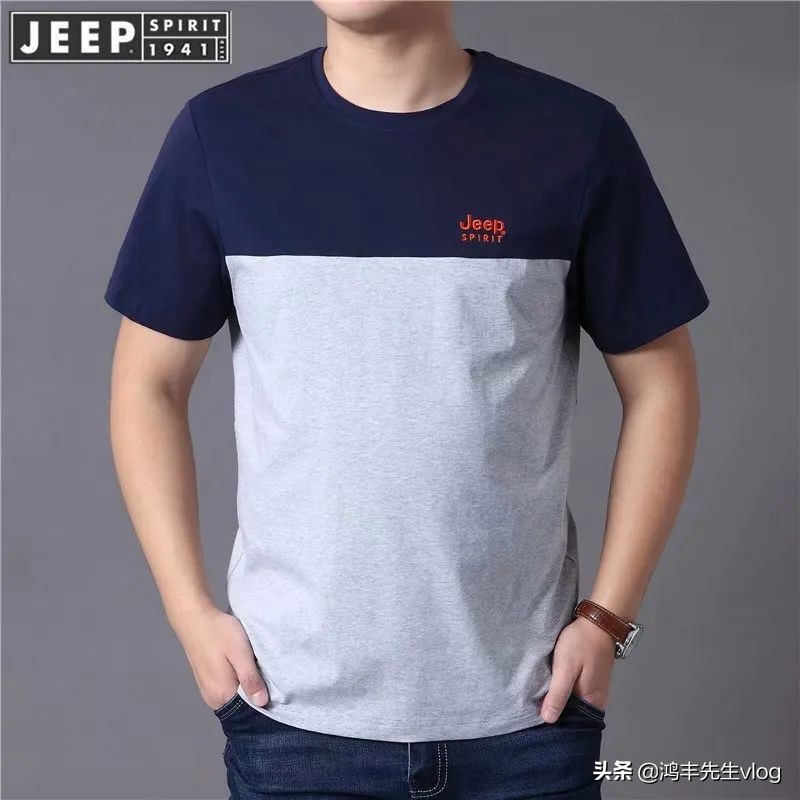 jeep短袖t恤专卖店男装翻领,jeep短袖t恤男纯棉官方正品