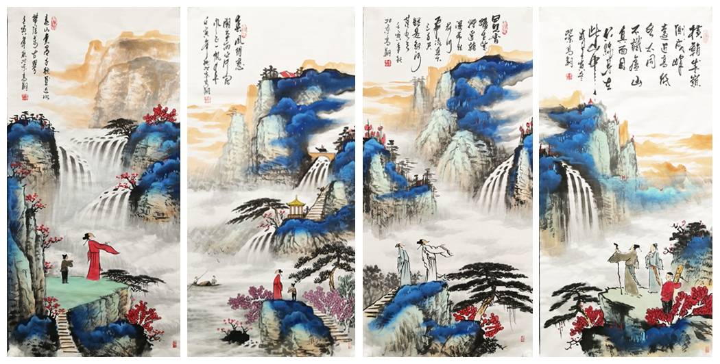 冯高翔人物画,冯高翔书画家