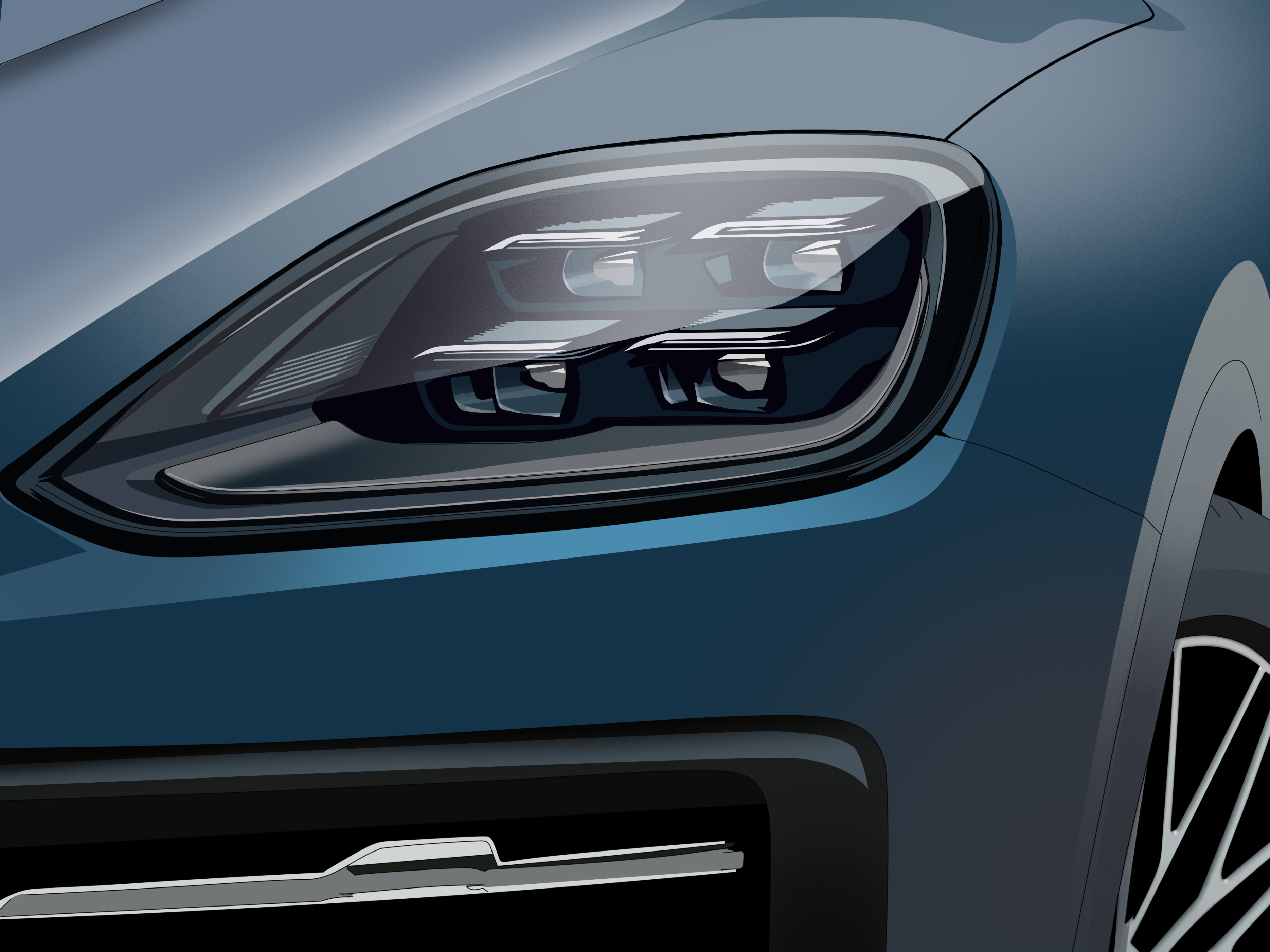 关关驾日|漫画日记卡宴也换三联屏了！新款内饰超级帅