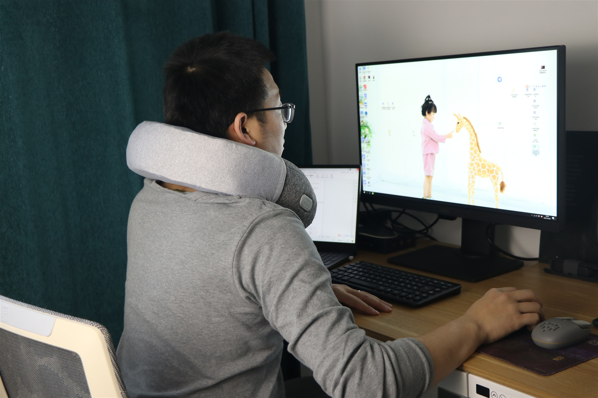 全自动充气护颈枕+智能按摩=蓝宝颈椎按摩枕初体验