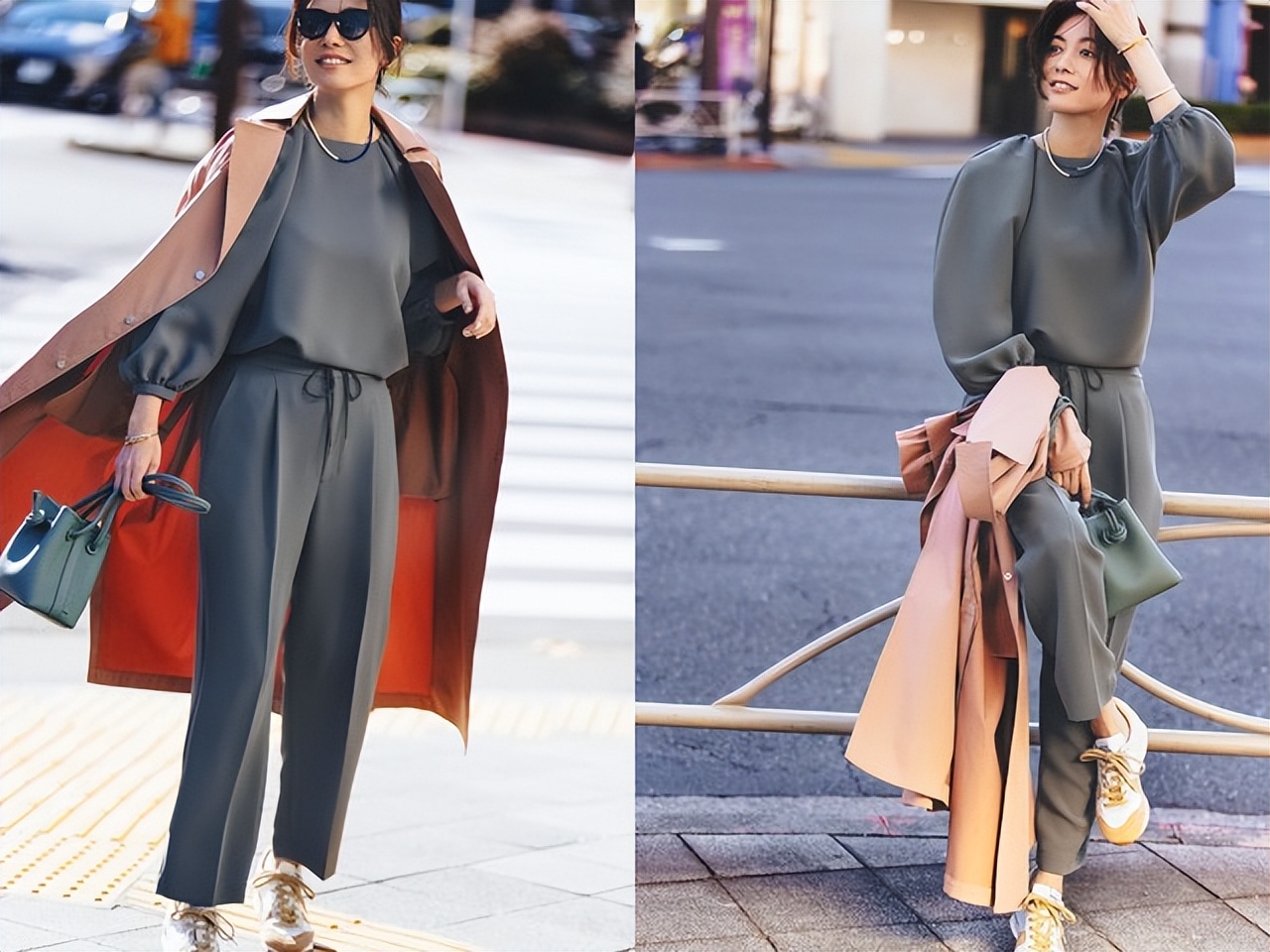 好穿又百搭的夏天套装,同色系套装高级洋气搭配