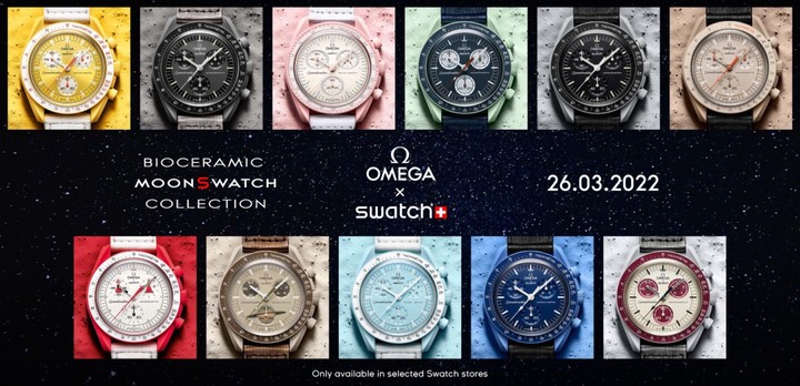 欧米茄swatch联名表2023最新发售,omegaxswatch联名限定超霸腕表