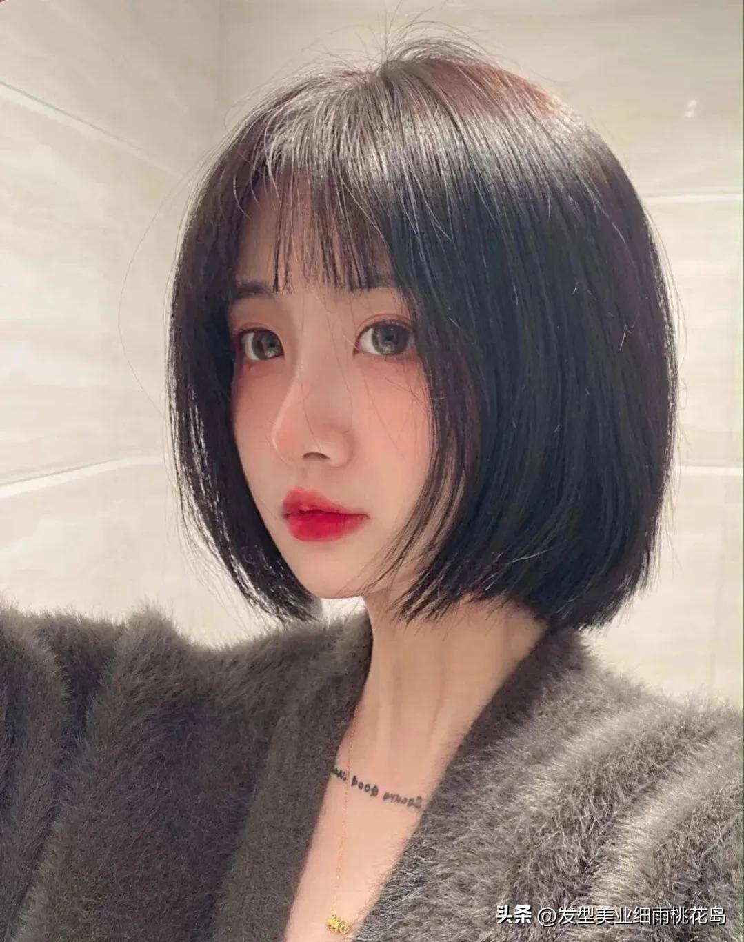 大圆脸短发发型图片,方圆脸适合什么短发