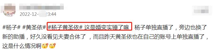 杨子姗晕倒,杨子的近况黄圣依