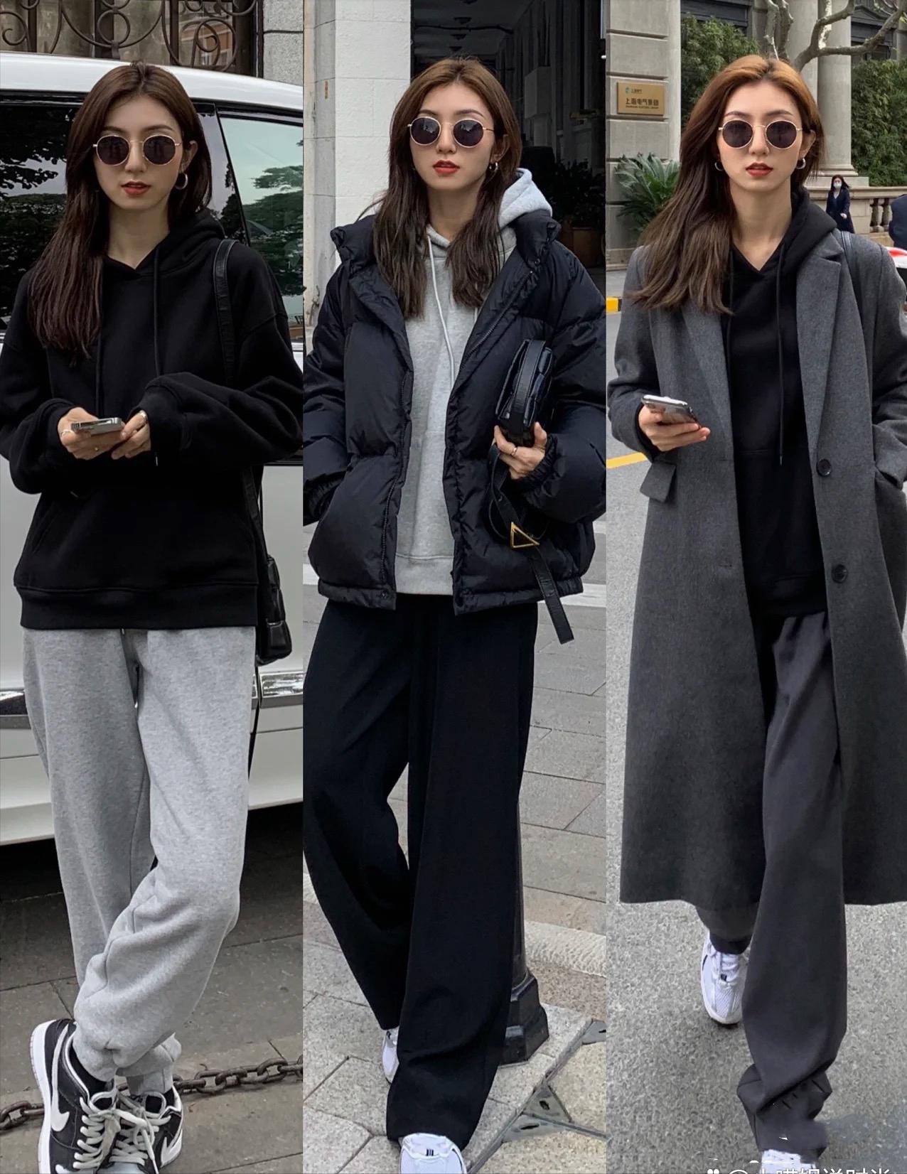 卫衣搭配阔腿裤的正确穿搭,新款宽松版卫衣搭配休闲裤美美哒