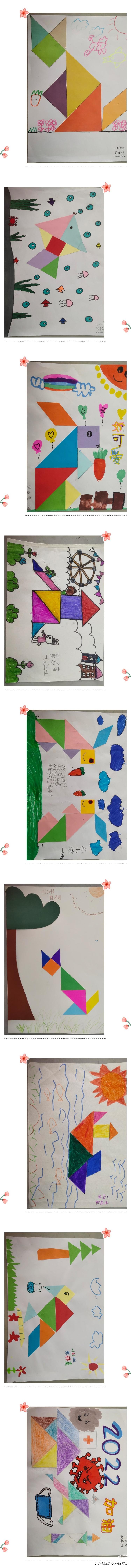 小学生手工教学拼图,小学生拼图创意图片