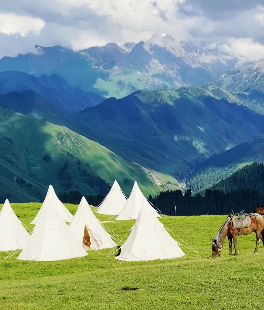 那拉提空中草原雪景照片,大草原的壮丽雪景图