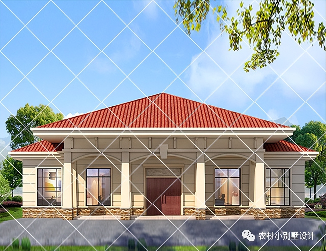 一层半层小别墅新款农村自建房,农村自建房一层别墅设计最新款